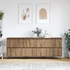 vidaXL Buffets 3 pcs ch&ecirc;ne artisanal 180 x 35 x 70 cm