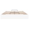 vidaXL Cadre de lit ottoman sans matelas blanc 140x190 cm similicuir