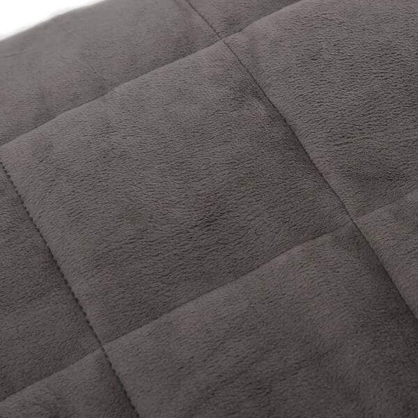 vidaXL Couverture lest&eacute;e Gris 140x200 cm 10 kg Tissu