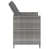 vidaXL Jeu de chaise et tabouret de jardin 4 pcs R&eacute;sine tress&eacute;e Gris