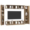 vidaXL Ensemble meuble TV 10 pcs Ch&ecirc;ne artisanal Bois d'ing&eacute;nierie