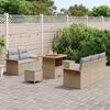 vidaXL Ensemble de canap&eacute; de jardin 8 pcs Beige et Gris clair