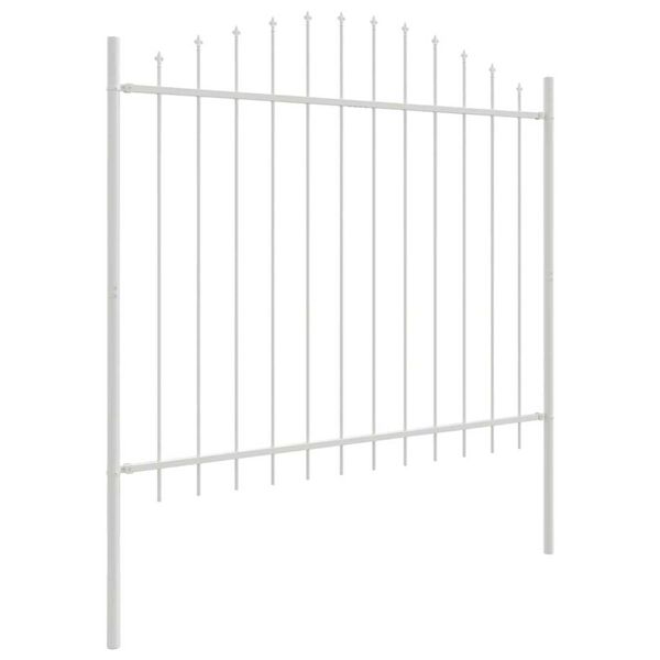 vidaXL Cl&ocirc;ture de jardin 7 pcs Blanc 170 x 165 cm