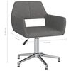vidaXL Chaise pivotante de bureau Gris fonc&eacute; Tissu