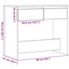 vidaXL Table console ch&ecirc;ne noir 89x41x76,5 cm bois d'ing&eacute;nierie
