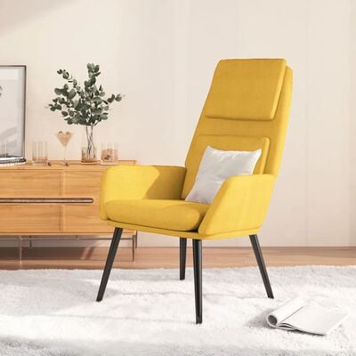 vidaXL Chaise de relaxation Jaune moutarde Tissu