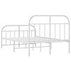 vidaXL Cadre de lit m&eacute;tal sans matelas et pied de lit blanc 120x200 cm