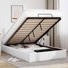 VidaXL Cadre de lit ottoman avec matelas blanc 120x200 cm similicuir