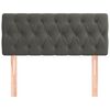 vidaXL T&ecirc;te de lit Gris fonc&eacute; 90x7x78/88 cm Velours