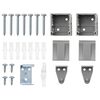 vidaXL Store de Fen&ecirc;tre avec des rideaux Argent Aluminium