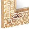 vidaXL Miroir sculpt&eacute; &agrave; la main 80x50x2,6 cm Bois de manguier solide