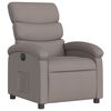 vidaXL Fauteuil inclinable &eacute;lectrique Taupe Tissu