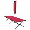 vidaXL Lit de camping pliant 2 pcs Rouge 210 x 80 x 46 cm Tissu Oxford