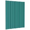 vidaXL Panneaux de toiture 36 pcs Acier galvanis&eacute; Vert 60x45 cm