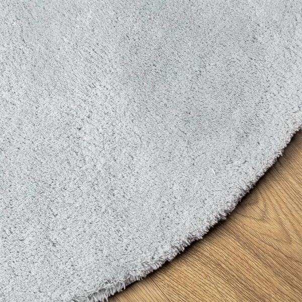 vidaXL Tapis HUARTE &agrave; poils courts doux et lavable bleu &Oslash; 80 cm