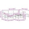 vidaXL Ensemble de salon de jardin 7 pcs Brun Cir&eacute; Pin massif