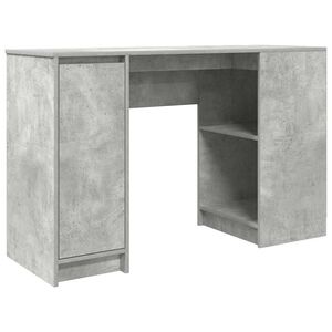 vidaXL Bureau gris b&eacute;ton 120x42x76 cm bois d'ing&eacute;nierie