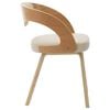 vidaXL Chaises &agrave; manger lot de 6 cr&egrave;me bois courb&eacute; et similicuir