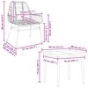 vidaXL Ensemble &agrave; manger de jardin 3pcs marron r&eacute;sine tress&eacute;e verre