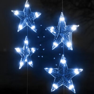 vidaXL Guirlande lumineuse à étoiles LED 500 LED Bleu 8 fonctions