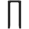 vidaXL Pieds de table &agrave; manger cadre en O 40x40x73 cm acier