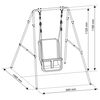 AXI Balan&ccedil;oire si&egrave;ge pour b&eacute;b&eacute; M&eacute;tal 146x94x118 cm Anthracite et cr&egrave;me