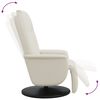 vidaXL Fauteuil inclinable de massage et repose-pieds cr&egrave;me similicuir