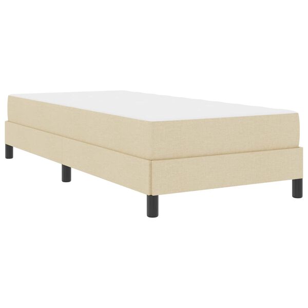vidaXL Lit &agrave; ressorts avec matelas Cr&egrave;me 80 x 200 cm tissu