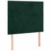 vidaXL T&ecirc;te de lit Vert fonc&eacute; 80x5x118/128 cm Velours