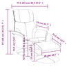 vidaXL Fauteuil inclinable avec repose-pied noir similicuir