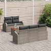 vidaXL Ensemble de canap&eacute; de jardin avec coussin 6 pcs Gris polyrotin