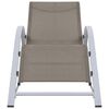 vidaXL Chaise longue textil&egrave;ne et aluminium taupe