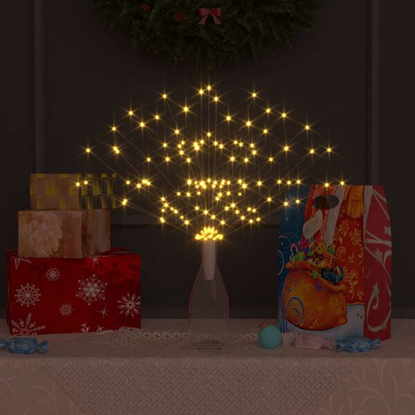 vidaXL Feux d'artifice de No&euml;l d'ext&eacute;rieur 2 pcs Blanc 20 cm 280 LED