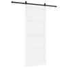 vidaXL Porte coulissante ORKDAL Blanc et Noir 93 x 232 cm Pin massif