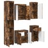 vidaXL Ensemble de mobilier de salle de bain TULUM Ch&ecirc;ne fum&eacute;