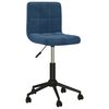 vidaXL Chaises pivotantes &agrave; manger lot de 2 bleu velours