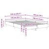 vidaXL Cadre de lit sans matelas blanc 135x190 cm bois d'ing&eacute;nierie