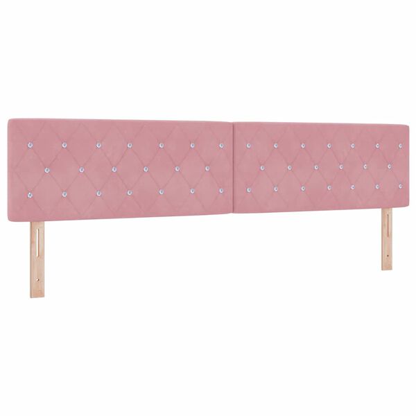 vidaXL T&ecirc;te de lit LED avec des lumi&egrave;res &agrave; LED Rose 200 cm Polyester