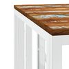 vidaXL Table basse argenté acier inoxydable/bois massif récupération