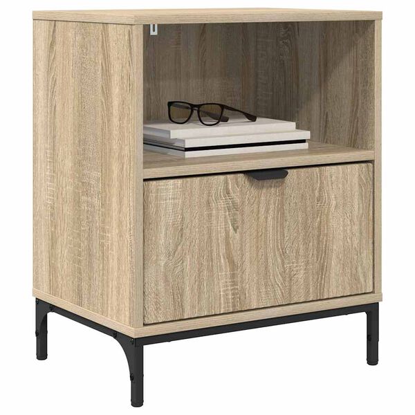 vidaXL Table de chevet Ch&ecirc;ne sonoma 49 x 36 x 61 cm Bois d'ing&eacute;nierie