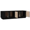 vidaXL Meuble TV Noir 140x40x40 cm Bois de pin massif