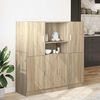 vidaXL Ensemble d'armoires de cuisine 3 pcs ch&ecirc;ne sonoma