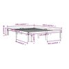 vidaXL Cadre de lit sans matelas blanc 135x190 cm
