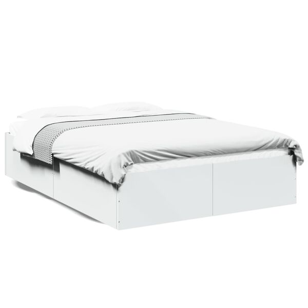 vidaXL Cadre de lit sans matelas blanc 120x190 cm