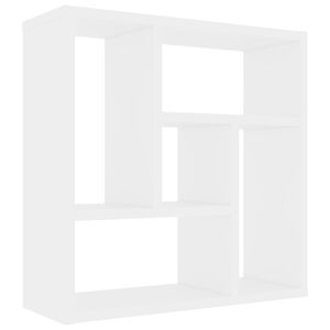 vidaXL &Eacute;tag&egrave;re murale Blanc 45x16x45 cm Bois d&rsquo;ing&eacute;nierie
