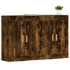 vidaXL Armoires murales 2 pcs ch&ecirc;ne fum&eacute; bois d'ing&eacute;nierie