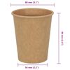 vidaXL Tasses à café en papier 1000 pcs 8oz 200ml marron