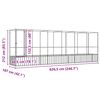 vidaXL Voli&egrave;re avec extension argent&eacute; 626,5x107x212 cm acier