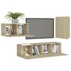 vidaXL Ensemble de meubles TV 4 pcs Ch&ecirc;ne sonoma Bois d'ing&eacute;nierie