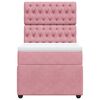 vidaXL Sommier &agrave; lattes de lit avec matelas Rose 90x190 cm Velours